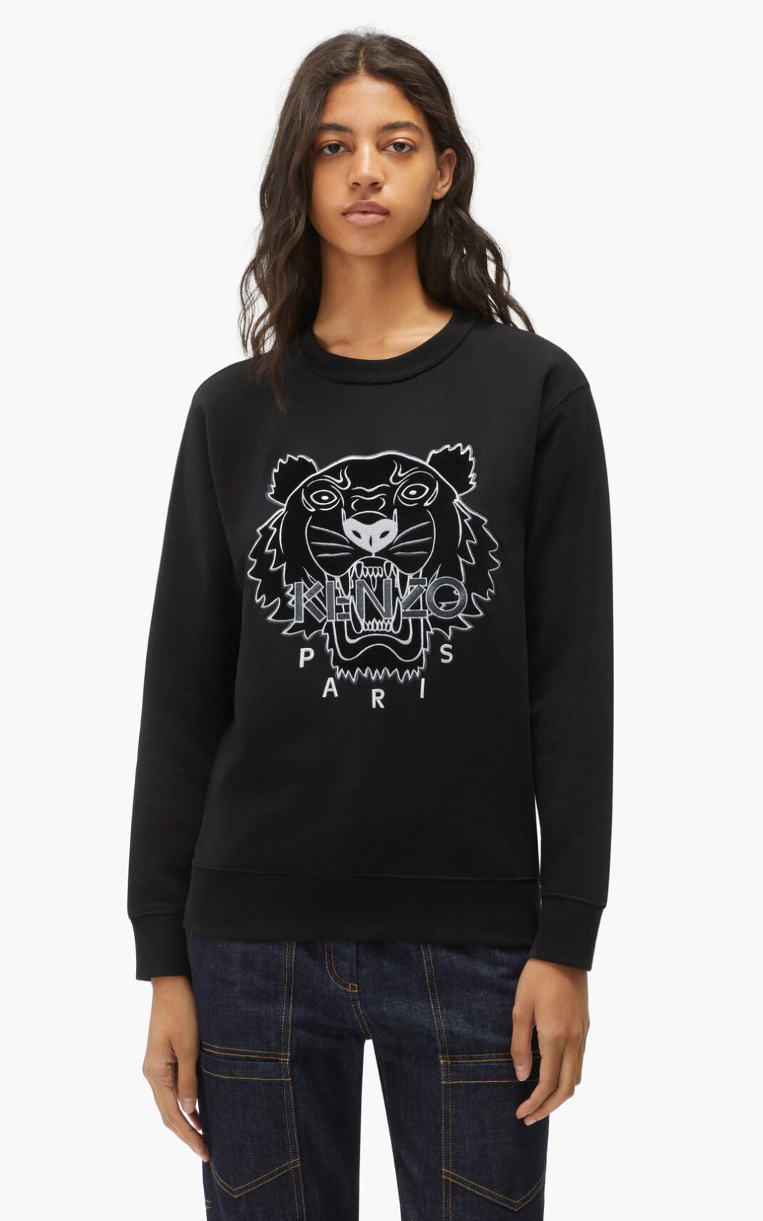 Kenzo The Téli Capsule Tiger Melegítő Felső Női Fekete | ID.846921